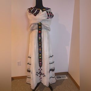 Beautiful Ethiopian and Eritrea Habeshe dress style menen 100% cotton